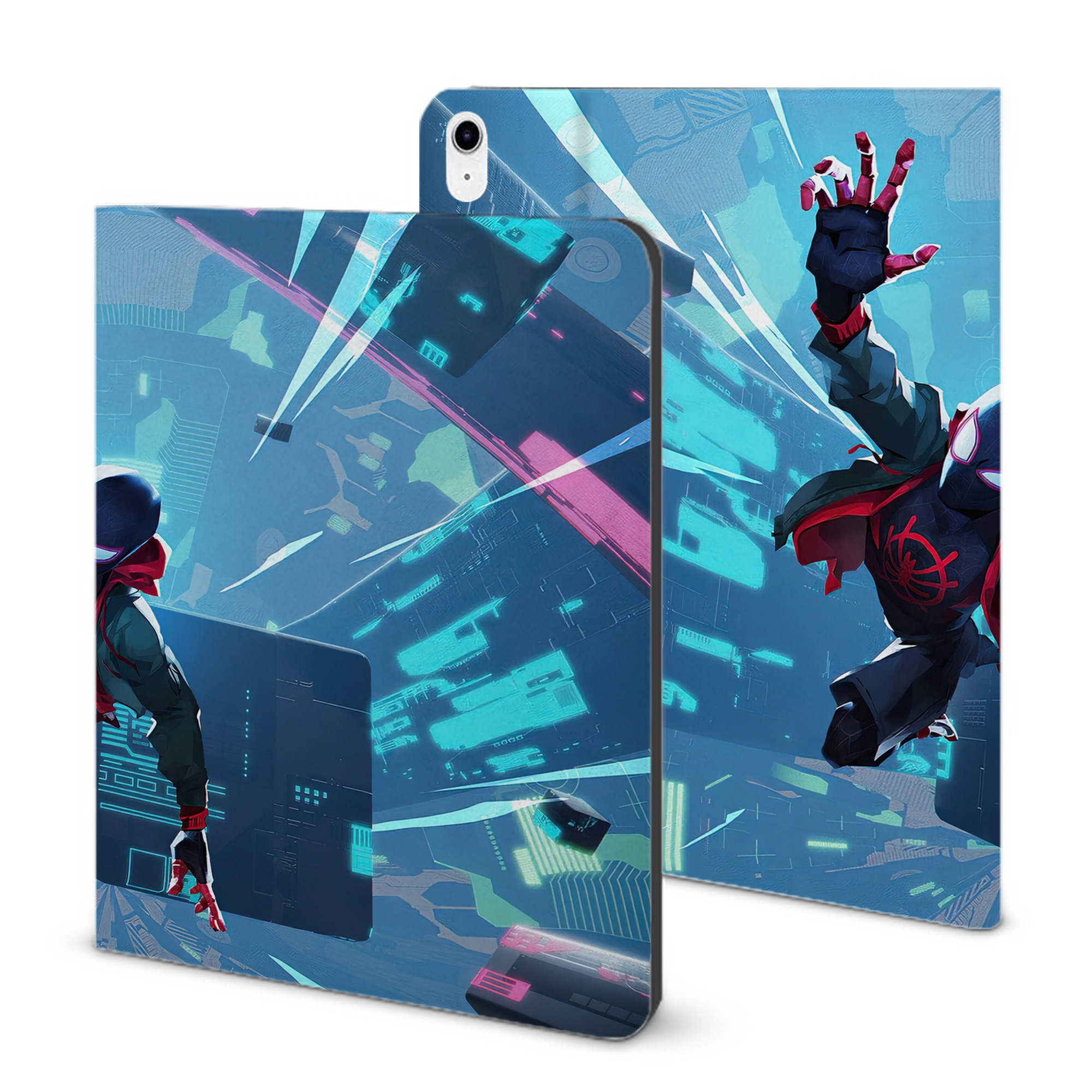 （画像用） Spider Man スパイダーマン IPad ケース ブック型 PUレザー TPU 耐衝撃 軽量 薄型 ペン収納なし 全面保護 IPad 各モデル対応